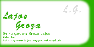 lajos groza business card